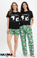 Panda Comfort Sleepwear – Durable Soft Set for Woman 3-Pieces Set