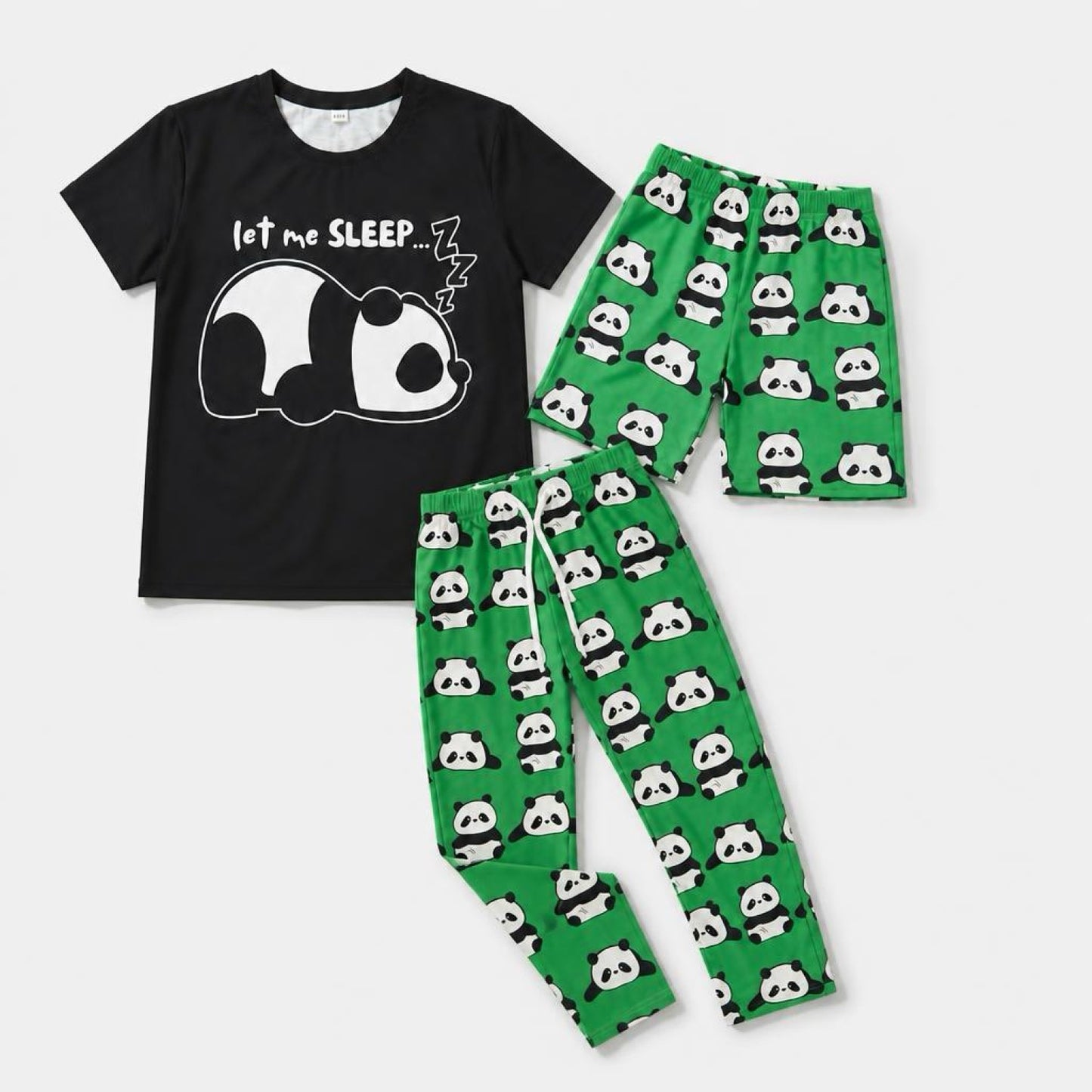 Panda Comfort Trio • Women’s 3‑Piece Soft & Durable Sleepwear Set