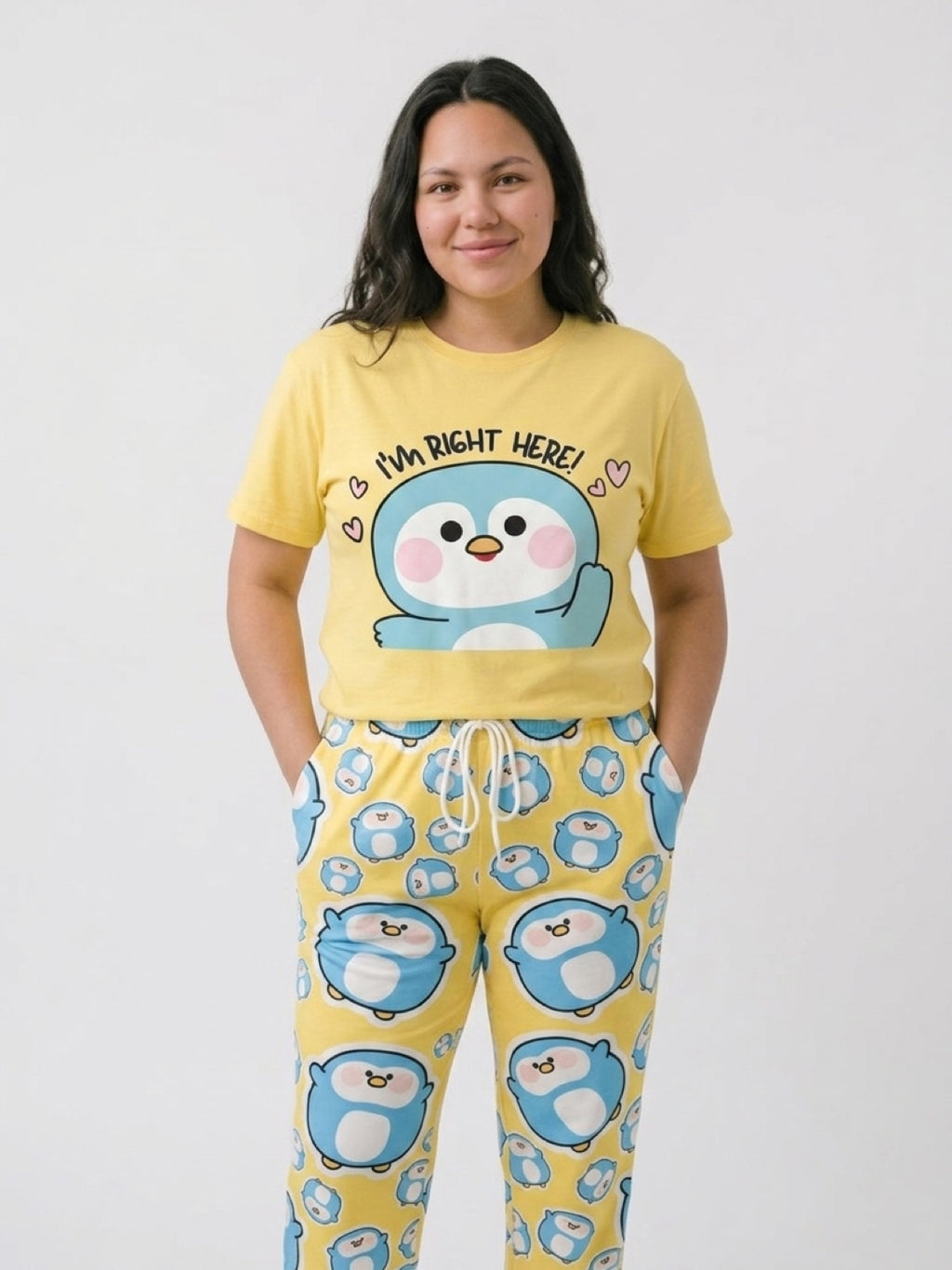 PENGUIN FAMILY MATCHING SET- PANTS AND SHIRT 2 PIECES SET– MOM AND KID SET