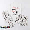 Moo Cow Mood Pajama — Women’s Cozy 3‑Pieces Set