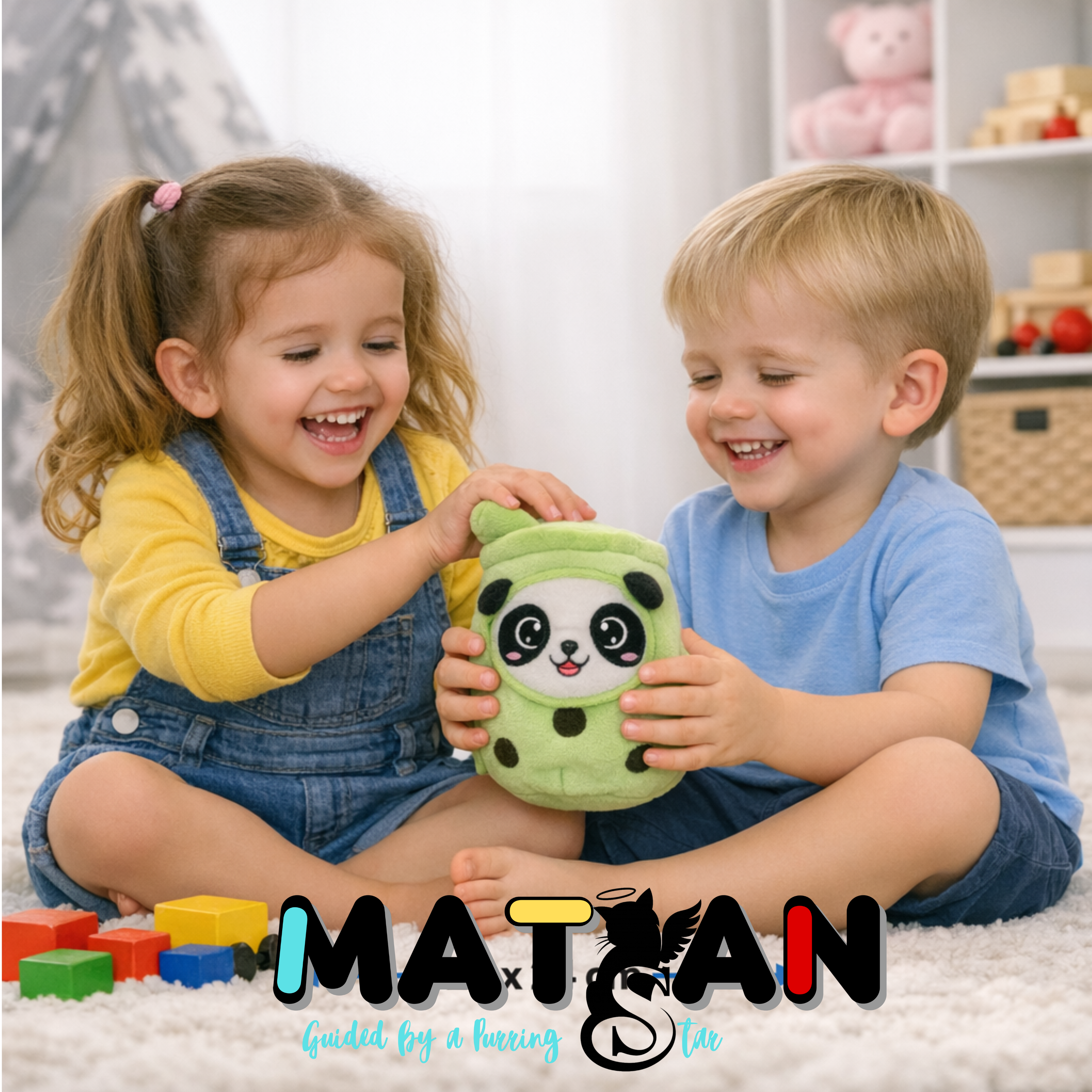 Panda Cup Plush – 24cm Pastel Green Boba for Panda Lovers