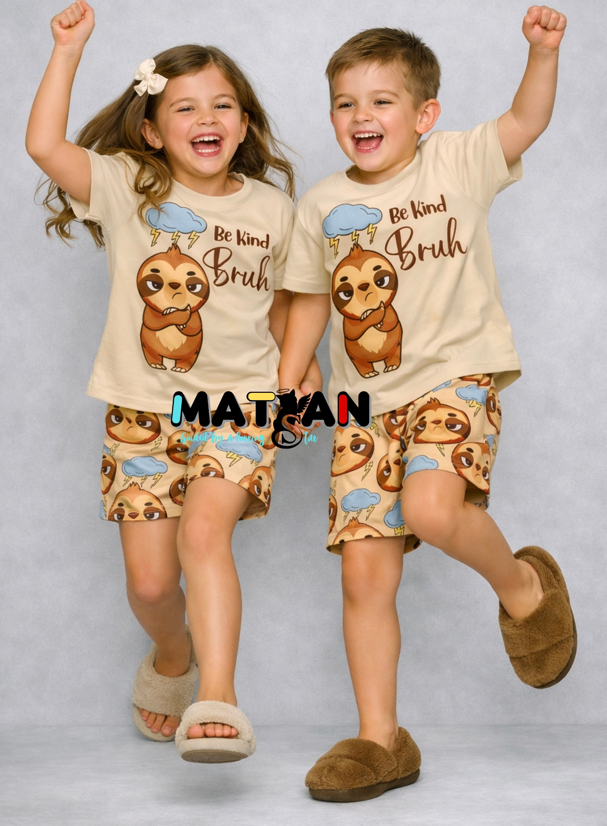 SLOTH “BE KIND BRUH” COZY SET KIDS UNISEX – SOFT COMFORT FOR EVERYDAY CHILL