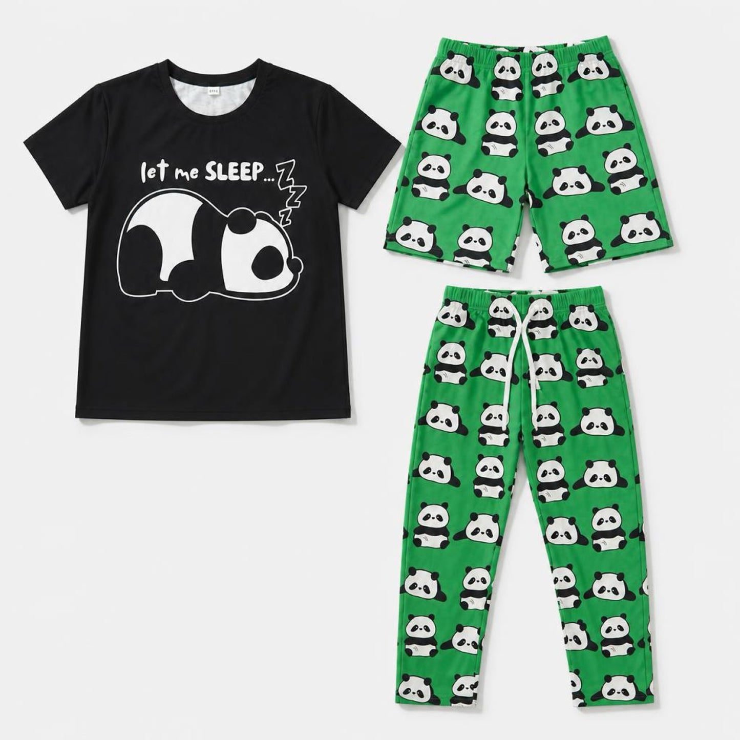 Panda Comfort Trio • Women’s 3‑Piece Soft & Durable Sleepwear Set