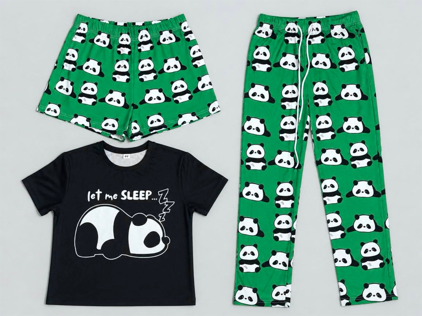 Panda Comfort Trio • Women’s 3‑Piece Soft & Durable Sleepwear Set