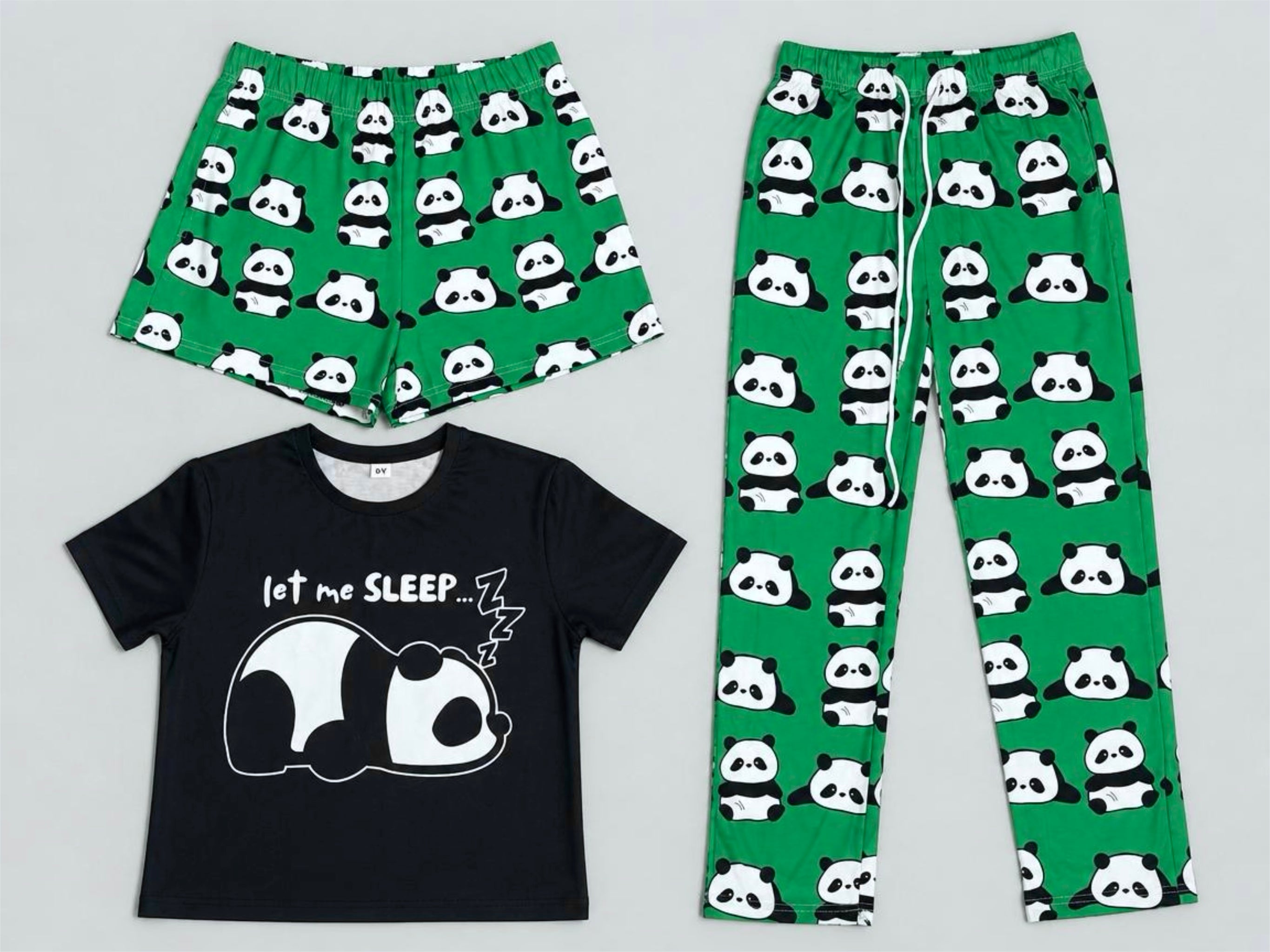 Panda Comfort Sleepwear – Durable Soft Set for Woman 3-Pieces Set