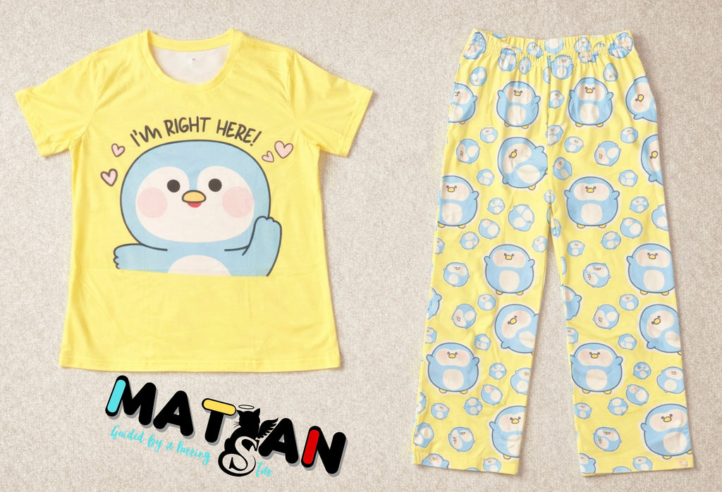 PENGUIN FAMILY MATCHING SET- PANTS AND SHIRT 2 PIECES SET– MOM AND KID SET