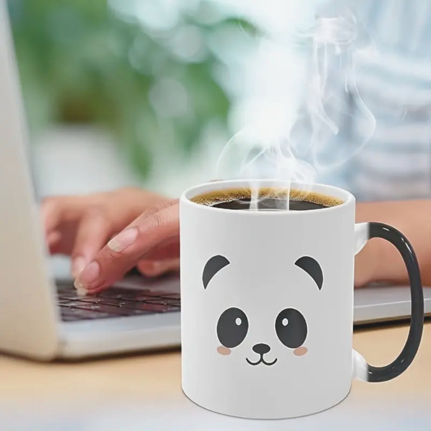 Panda Ceramic Coffee Mug, Heat Reactive, 11oz