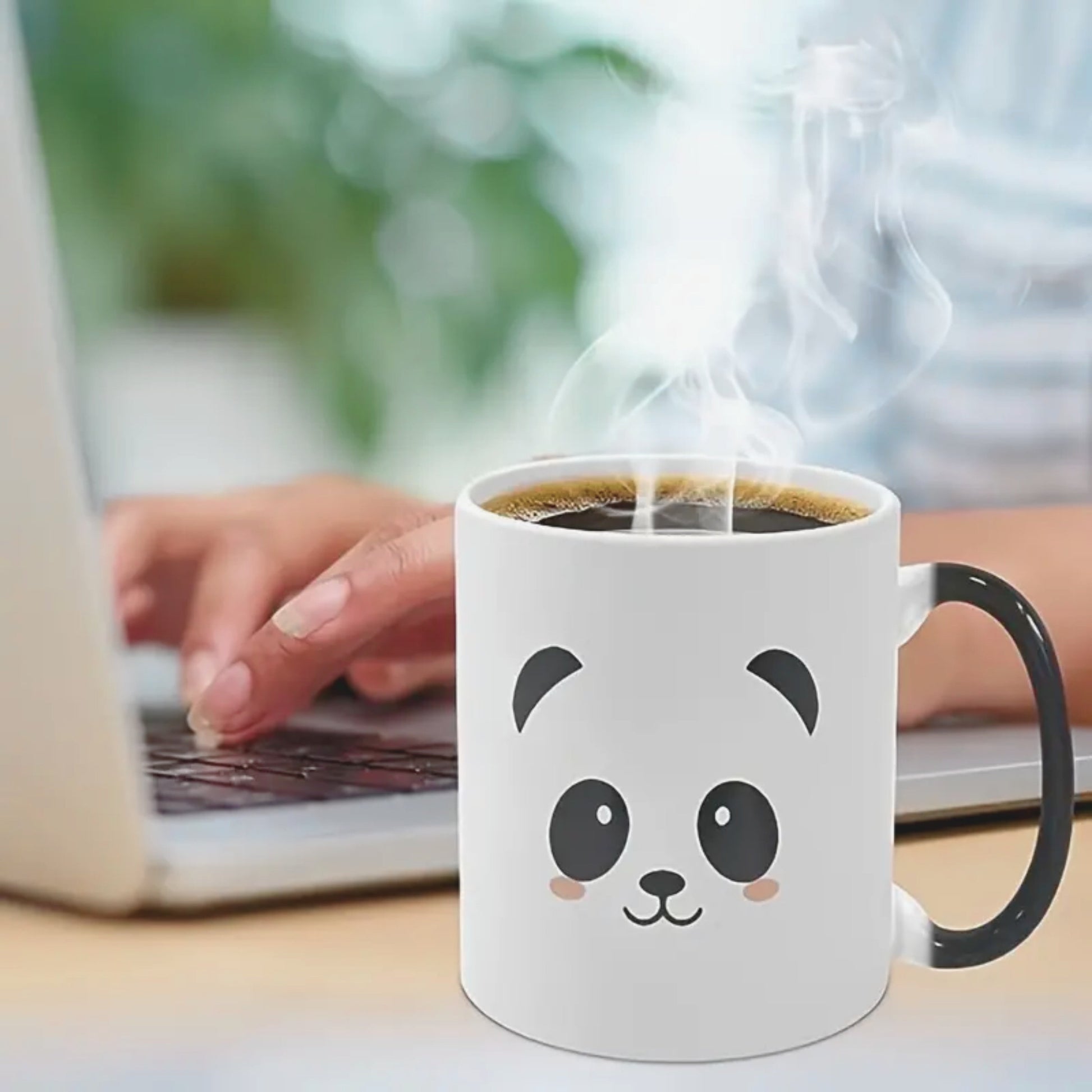 Panda Ceramic Coffee Mug, Heat Reactive, 11oz