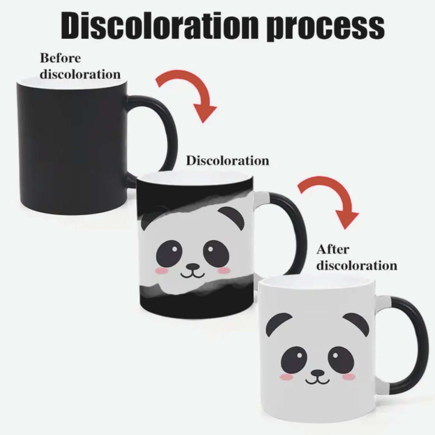 Panda Ceramic Coffee Mug, Heat Reactive, 11oz