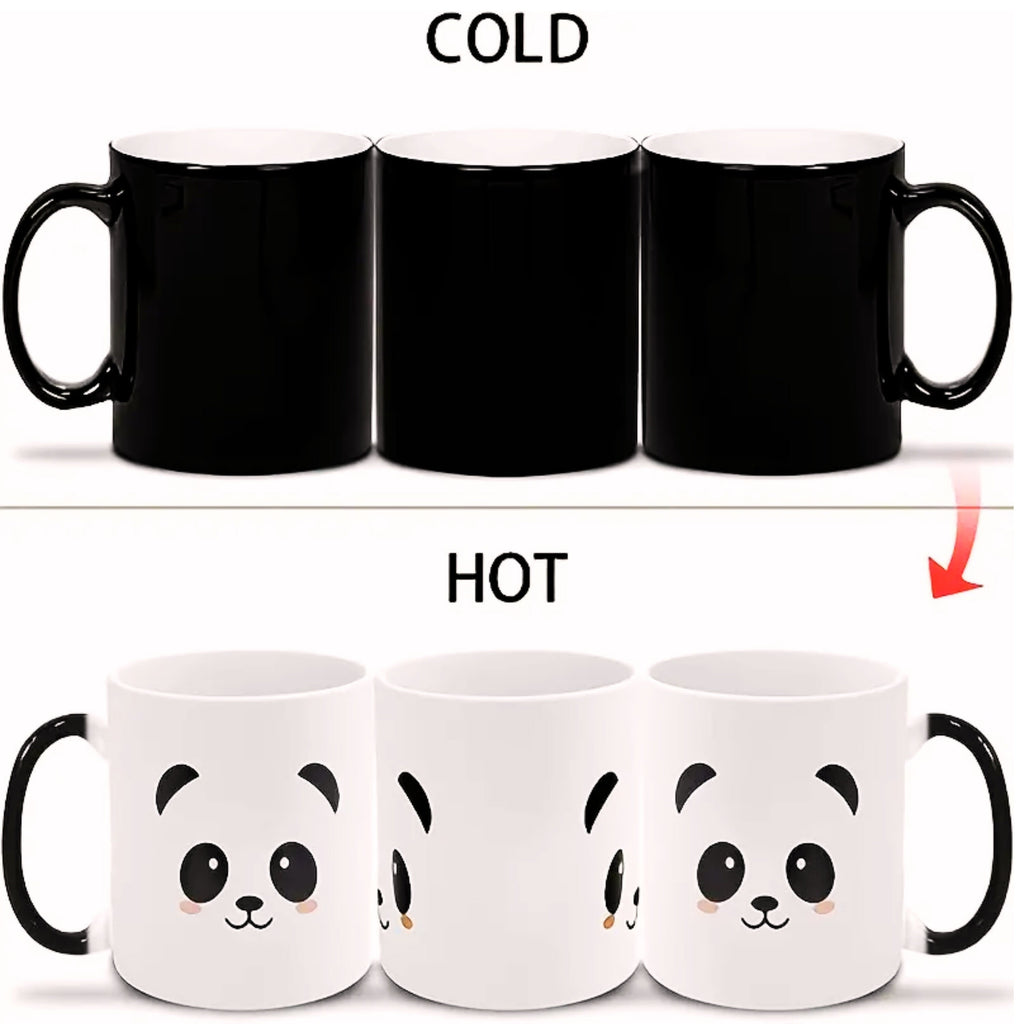 Panda Ceramic Coffee Mug, Heat Reactive, 11oz
