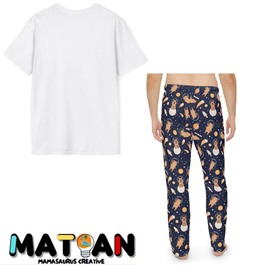 Men's Capybara Pajama Set – Cosmic Cotton Loungewear
