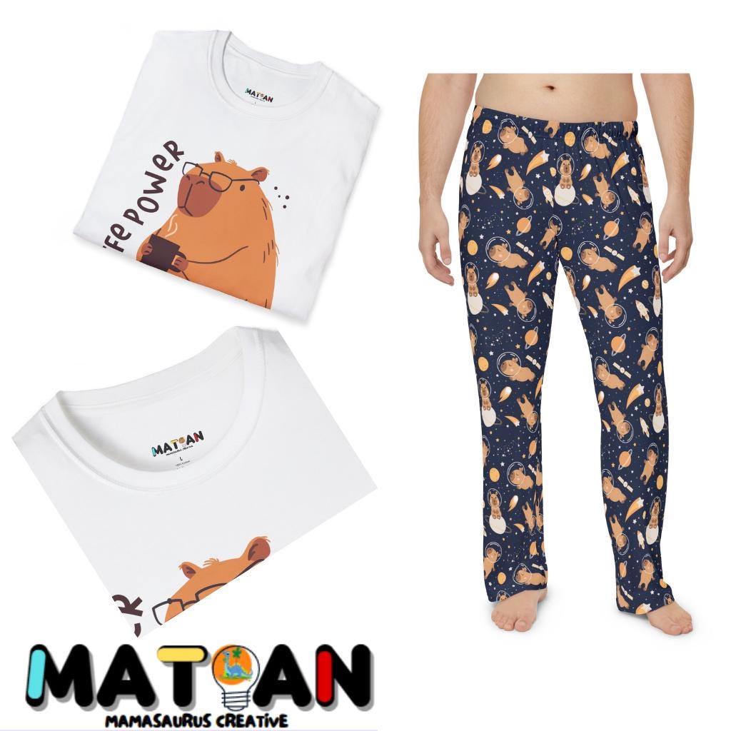 Men's Capybara Pajama Set – Cosmic Cotton Loungewear