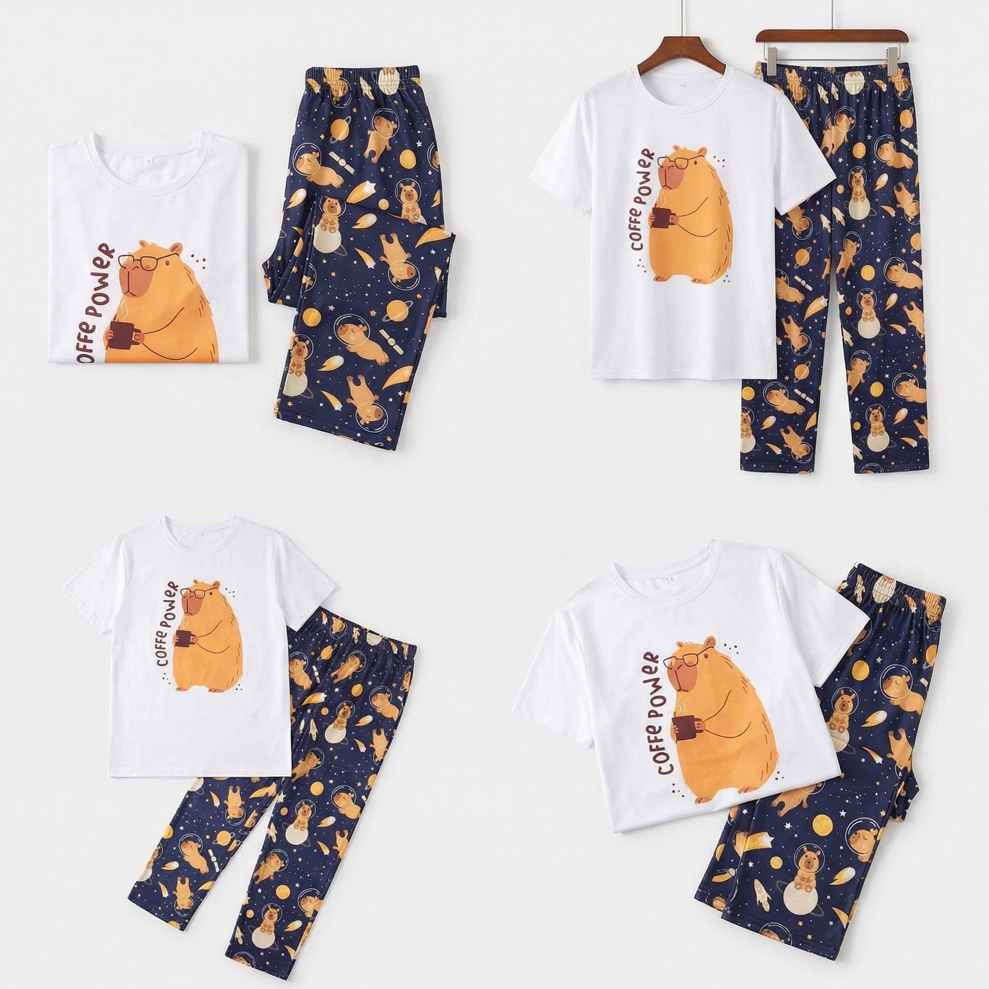 Men's Capybara Pajama Set – Cosmic Cotton Loungewear