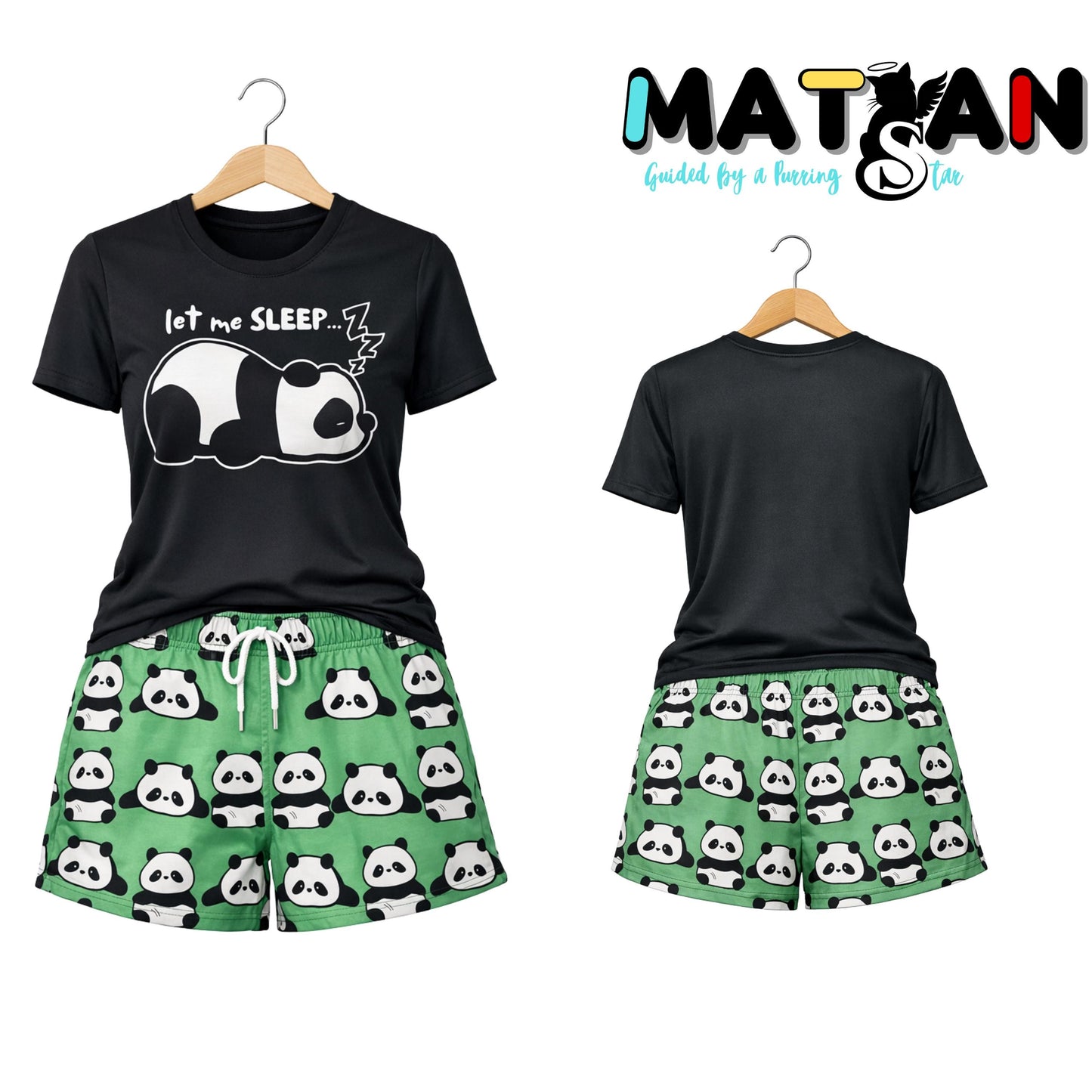 PRE-ORDER Panda Pajama Set - Matching Sleepwear for Women and Kids Unisex- 3 pieces set-high quality