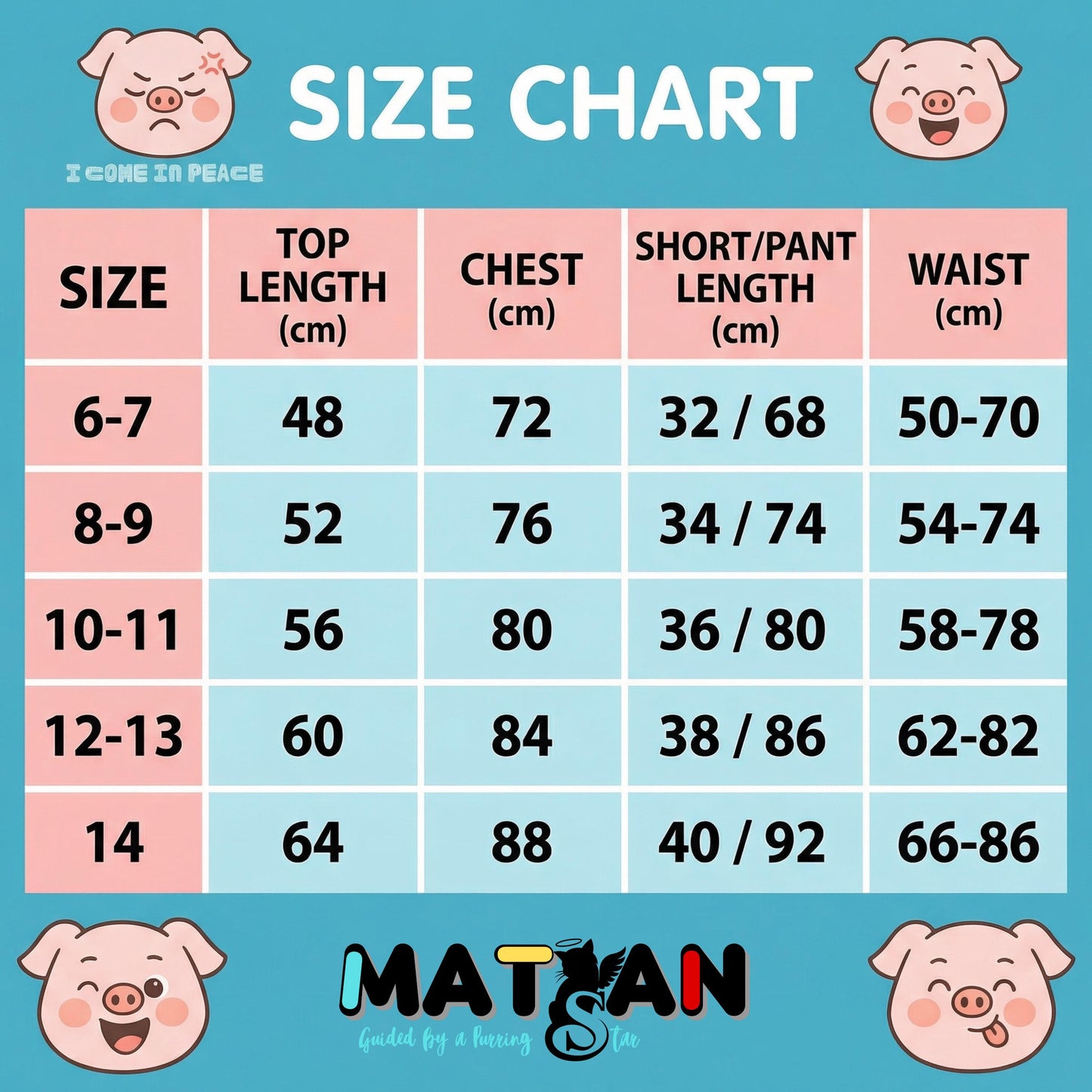 Piggy Blue Turquoise Loungewear Unisex ‑2 Pieces set Youth Outfit Soft Matching Top-Bottoms Gift