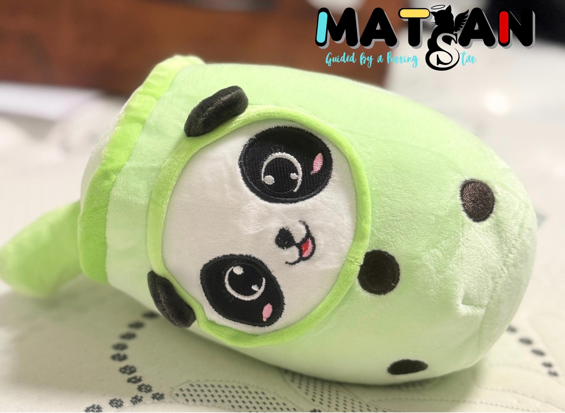 Panda Cup Plush – 24cm Pastel Green Boba Companion for Panda Lovers