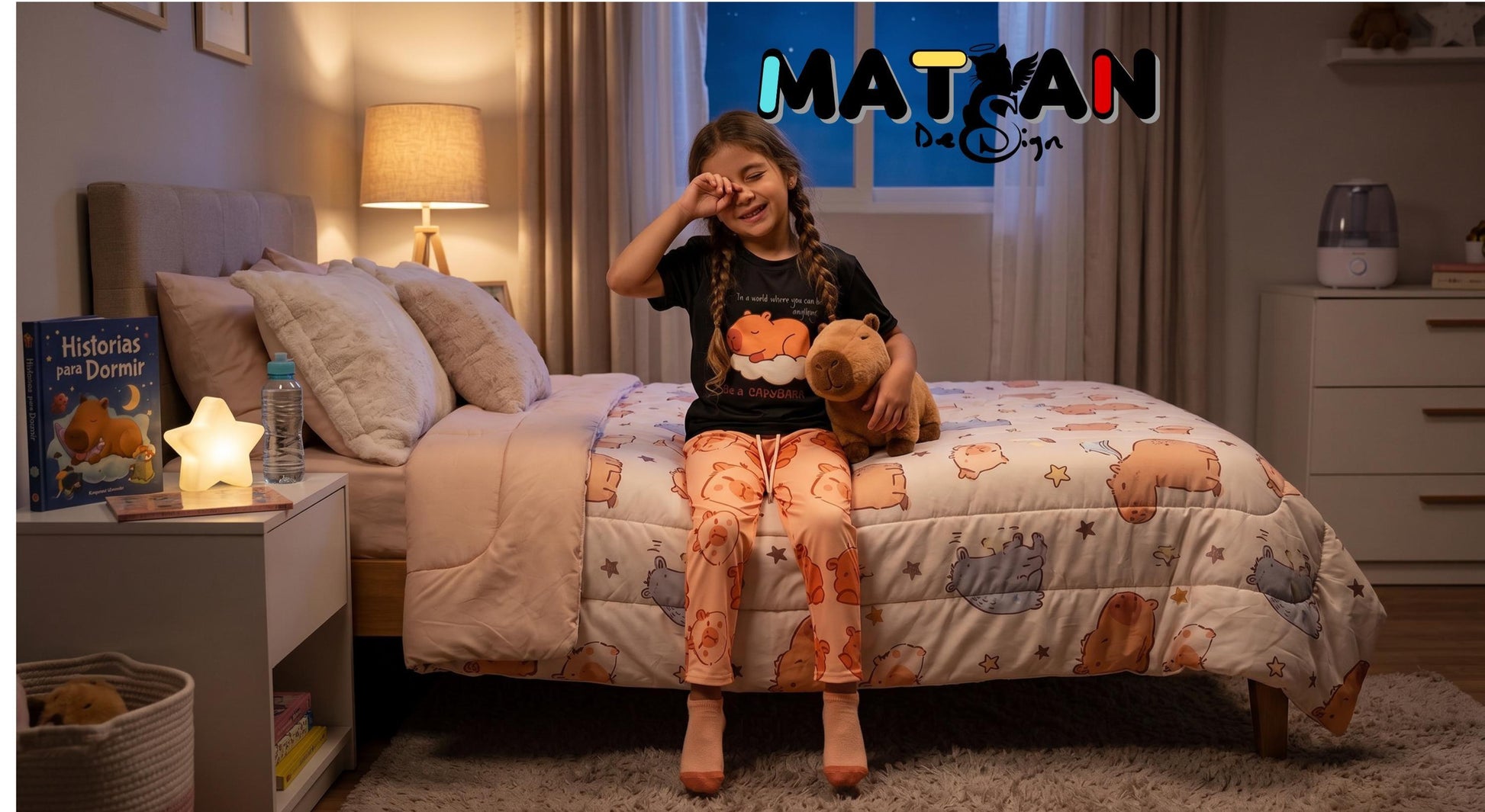 Capybara Animal Print Loungewear Top - Bottom- Youth Unisex Soft everyday outfit